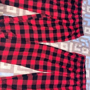 Red plain pajama pants set